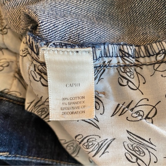 White House Black Market Noir • Ombre Crop Capri Jeans • Size 12 • NWOT - Picture 7 of 7